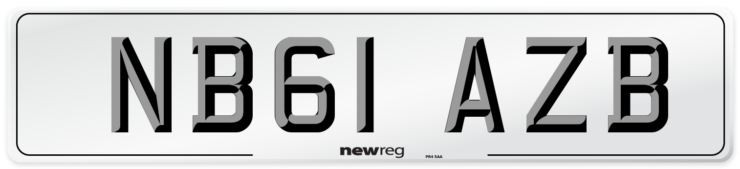 NB61 AZB Number Plate from New Reg